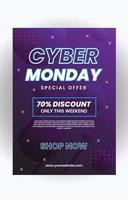 Plakatvorlage des Cyber Monday-Verkaufs vektor