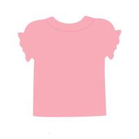 das Muster von ein Damen Bluse mit kurz Ärmel. Illustration von ein Rosa T-Shirt vektor