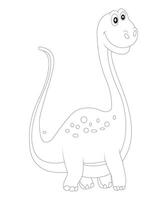 einzigartig Dinosaurier Färbung Seite zum Kinder. Dinosaurier Färbung Buch Seite zum Kinder vektor