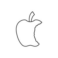 äpple frukt ikon logotyp vektor