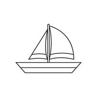 Segelboot Symbol Logo vektor