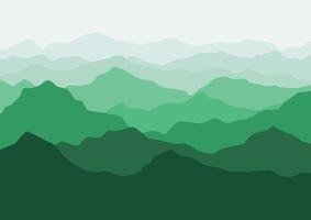 bergen landskap panorama, natur illustration. vektor