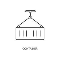 Container Konzept Linie Symbol. einfach Element Illustration. Container Konzept Gliederung Symbol Design. vektor