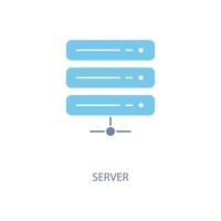 Server Konzept Linie Symbol. einfach Element Illustration. Server Konzept Gliederung Symbol Design. vektor