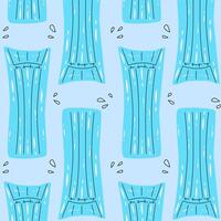 Muster von Blau Gummi Schwimmbad Matratze. schwimmen Ringe im eben Stil auf Weiß Hintergrund. Schwimmen im Schwimmbad mit Gummi Kreise, Sommer Wasser Aktivitäten. Gummi Spielzeug zum Wasser und Strand. vektor