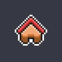 enkel hus i pixel konst stil vektor