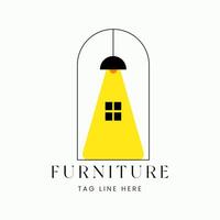 Innere minimalistisch Möbel Geschäft Unternehmen Logo vektor