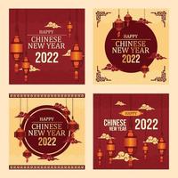 Chinesisches Neujahr 2022 Social Media vektor