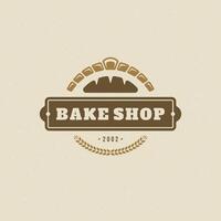 Bäckerei Abzeichen oder Etikette retro Illustration. vektor