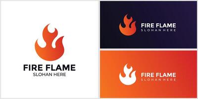 Flamme Logo Verbrennung Gradient Farben vektor