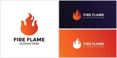 flamma logotyp brinnande lutning färger vektor