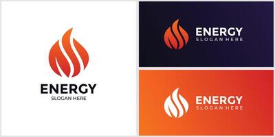 lutning orange färgad energi logotyp vektor