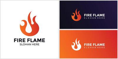 flamma logotyp brinnande lutning färger vektor