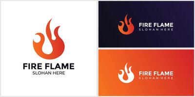 Flamme Logo Verbrennung Gradient Farben vektor