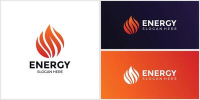 lutning orange färgad energi logotyp vektor