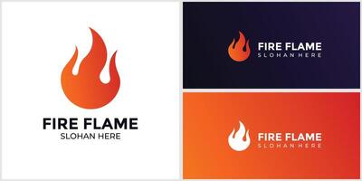 Flamme Logo Verbrennung Gradient Farben vektor