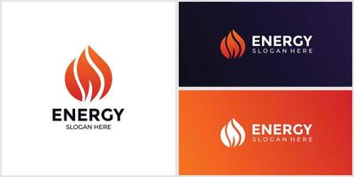 Gradient Orange farbig Energie Logo vektor