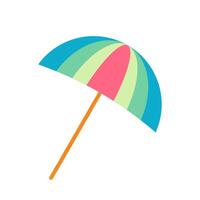 Strand Regenschirm zum Sommer- beim das Strand. Regenschirm Illustration vektor