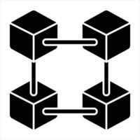 Block Kette Glyphe Symbol vektor