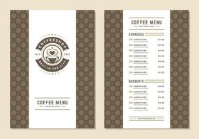 kaffe meny design broschyr mall illustration vektor