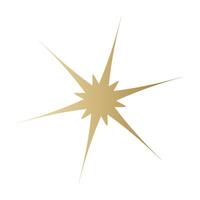 Gold Star funkeln Symbol. futuristisch Formen. golden Weihnachten Sterne Symbole. blitzt von Feuerwerk vektor