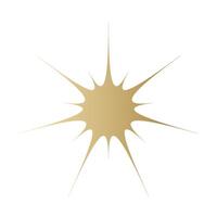 Gold Star funkeln Symbol. futuristisch Formen. golden Weihnachten Sterne Symbole. blitzt von Feuerwerk vektor