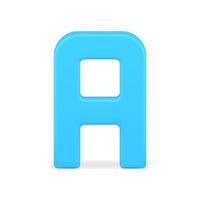 eleganta blå en symbol mall för företags- branding identitet logotyp 3d ikon illustration vektor