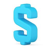 amerikan dollar symbol blå 3d isometrisk ikon illustration. finansiell investering, bank vektor