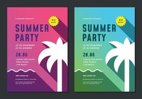 sommar strand fest flygblad eller affisch mall modern typografi stil vektor