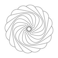 Mandala Spiralen Kinder Färbung Buch Seite zum kdp Buch Innere vektor