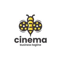 Biene Kino Logo Design vektor