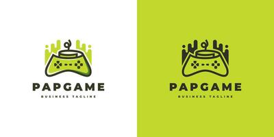 papper spel logotyp design vektor