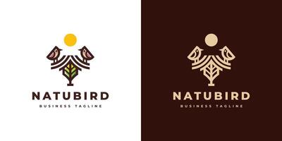 natur fågel logotyp design vektor