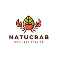 Natur Krabbe Logo Design vektor