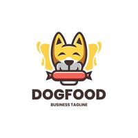 süß Hund Essen Logo Design vektor