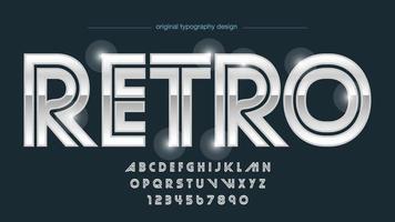 Retro-Silber Luxus dekorative Typografie vektor