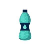 Wasser Flasche eben Symbol. ein Flasche von Wasser isoliert auf Weiß Hintergrund im eben Stil. Illustration vektor