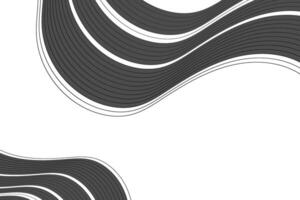 minimalistisch abstrakt Hintergrund mit Wellen, Kurve Muster, 3d Wirkung, Linien. dynamisch . Weiss, grau und schwarz Farben. vektor