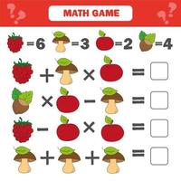 mathematik arbeitsblatt für kinder. zählen pädagogische Kinderaktivitäten vektor