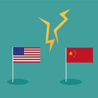 Handelskrieg Amerika China Tarifgeschäft Global Exchange International vektor