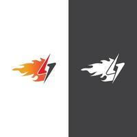 flash thunderbolt logotyp mall vektor