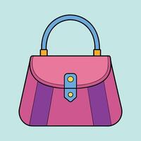 Dame schön Geldbörse oder Tasche Illustration. Schönheit Mode Objekte Symbol Konzept. Neu Ankunft Frauen Abend Veranstaltung Geldbörse Design. vektor