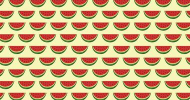 Wassermelone Hintergrund mit Wassermelone Scheiben und Samen. Sommer- Hintergrund Illustration. vektor