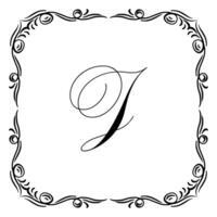 schön Jahrgang Monogramm rahmen. aufwendig kalligraphisch Design Element. Illustration vektor