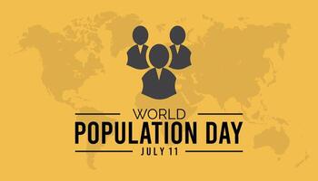 Welt Population Tag beobachtete jeder Jahr im Juli. Vorlage zum Hintergrund, Banner, Karte, Poster mit Text Inschrift. vektor