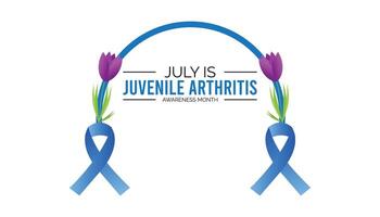 jugendlich Arthritis Bewusstsein Monat beobachtete jeder Jahr im Juli. Vorlage zum Hintergrund, Banner, Karte, Poster mit Text Inschrift. vektor