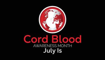 Kabel Blut Bewusstsein Monat beobachtete jeder Jahr im Juli. Vorlage zum Hintergrund, Banner, Karte, Poster mit Text Inschrift. vektor