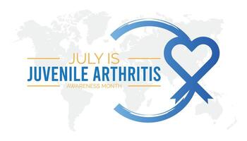 jugendlich Arthritis Bewusstsein Monat beobachtete jeder Jahr im Juli. Vorlage zum Hintergrund, Banner, Karte, Poster mit Text Inschrift. vektor