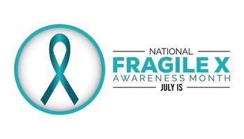 National fragil x Bewusstsein Monat beobachtete jeder Jahr im Juli. Vorlage zum Hintergrund, Banner, Karte, Poster mit Text Inschrift. vektor
