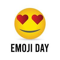 värld emoji dag observerats varje år i juli. mall för bakgrund, baner, kort, affisch med text inskrift. vektor